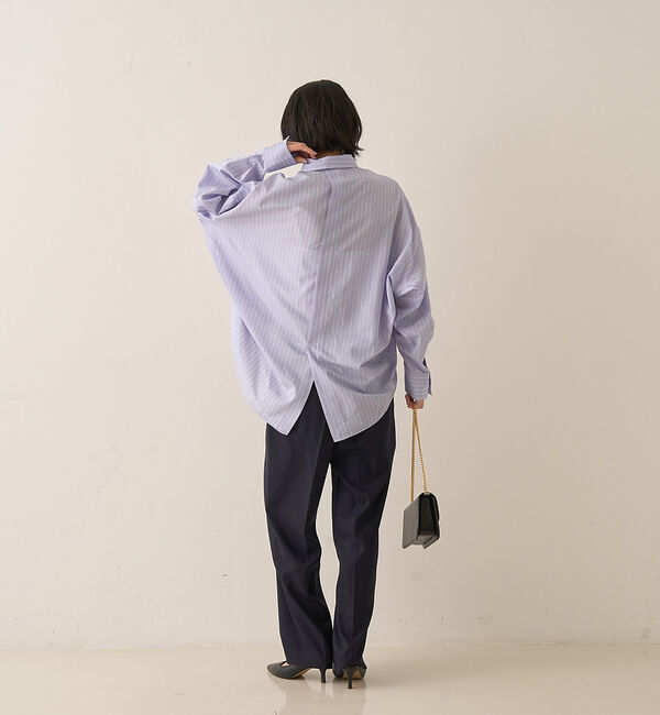 Rouge vif「バックドレープストライプシャツ」|シャツ・ブラウス|