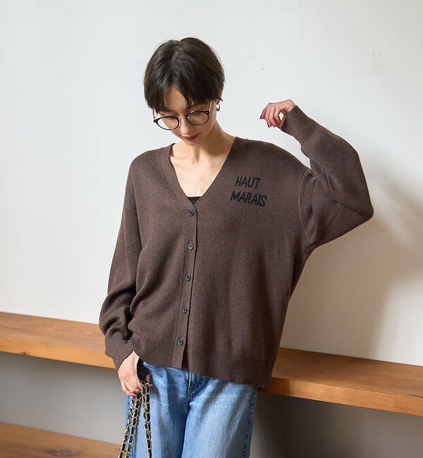 Rouge vif「ロゴニットカーディガン」|カーディガン|