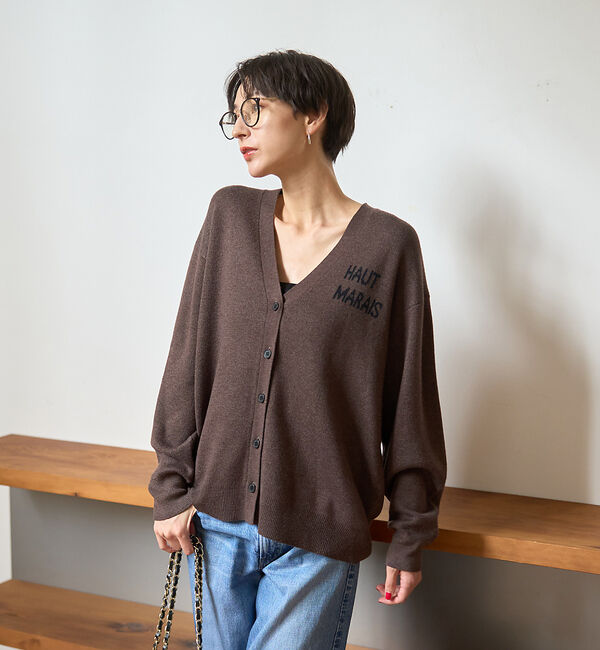 Rouge vif「ロゴニットカーディガン」|カーディガン|