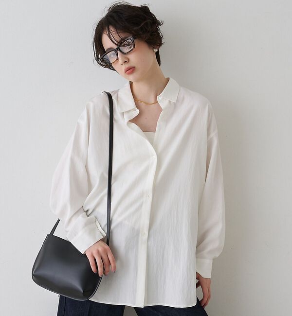 Rouge vif「【一部店舗限定】アシンメトリー変形2WAYシャツ」|シャツ・ブラウス|オフホワイト