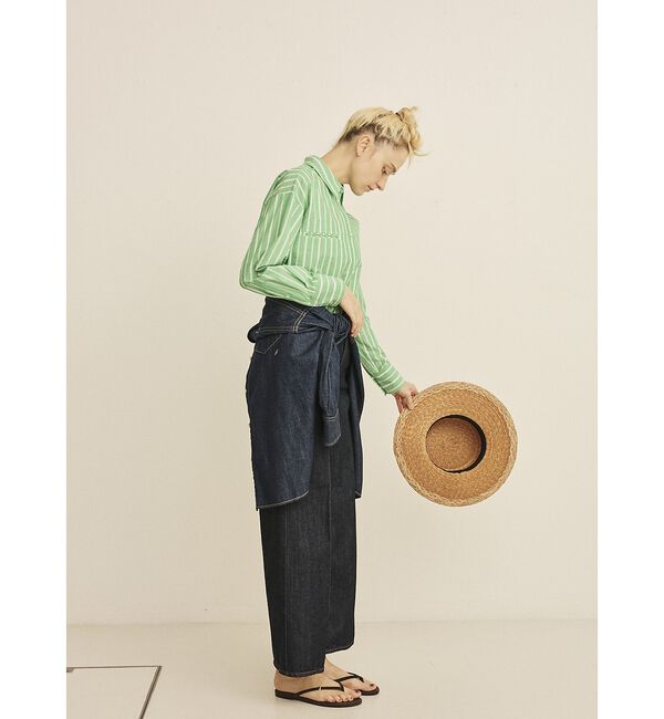 Rouge vif「胸ポケットコットン ルーズフィットストライプシャツ」|シャツ・ブラウス|