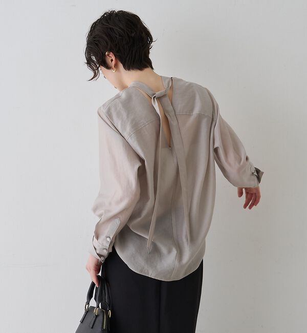 Rouge vif「シアースタンドタイブラウス」|シャツ・ブラウス|