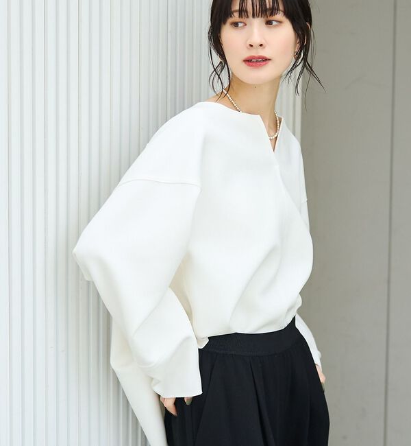 Rouge vif「ダブルフェイスプルオーバーブラウス」|シャツ・ブラウス|