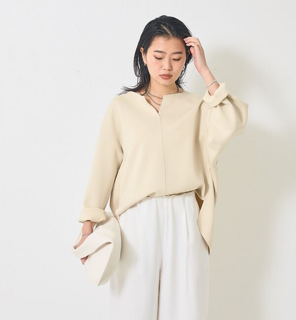 Rouge vif「ダブルフェイスプルオーバーブラウス」|シャツ・ブラウス|