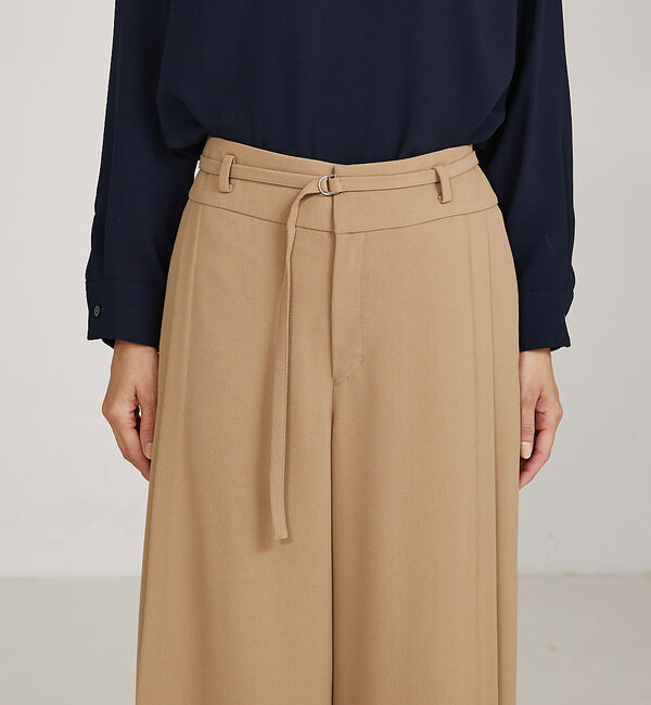 qualite「ベルテッドワイドフレアパンツ」|その他|