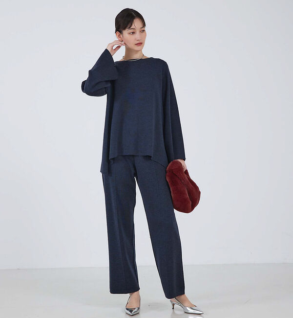 qualite「【セットアップ対応】ドレープハイゲージニット」|ニット・セーター|