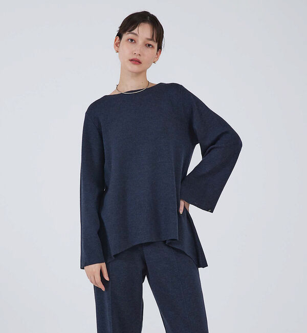 qualite「【セットアップ対応】ドレープハイゲージニット」|ニット・セーター|