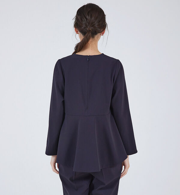 qualite「ペプラムギャザーアシメブラウス/オケージョン/セレモニー」|シャツ・ブラウス|