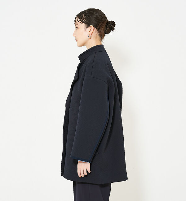 qualite「ヘリンボンジャガードコート」|ミリタリー・モッズコート|