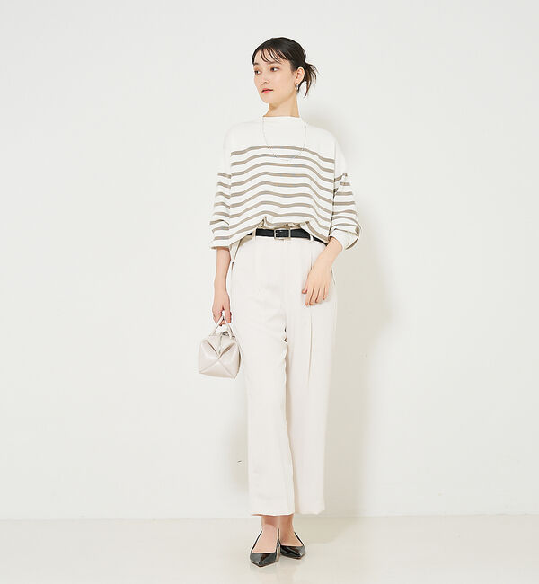 qualite「コットンストレッチハイネックニット」|ニット・セーター|