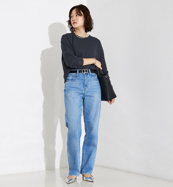 qualite「【Healthy DENIM】Tallow(タロー)ハイライズストレートデニム」|デニム|