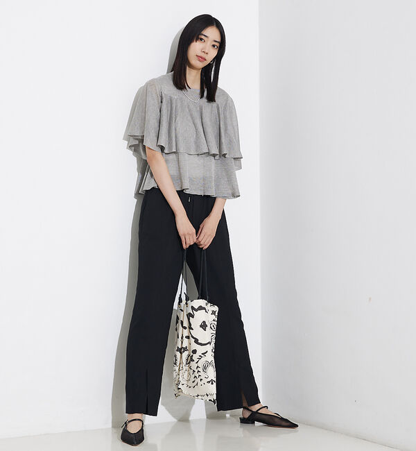 qualite「シャイニーフレアニット」|ニット・セーター|