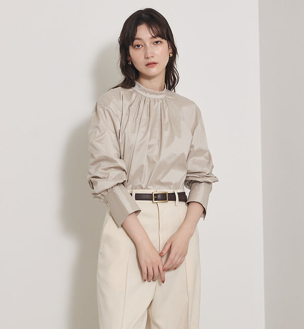 qualite「【Can Cam掲載】タフタボウタイブラウス/ボウタイ取り外し可能」|シャツ・ブラウス|