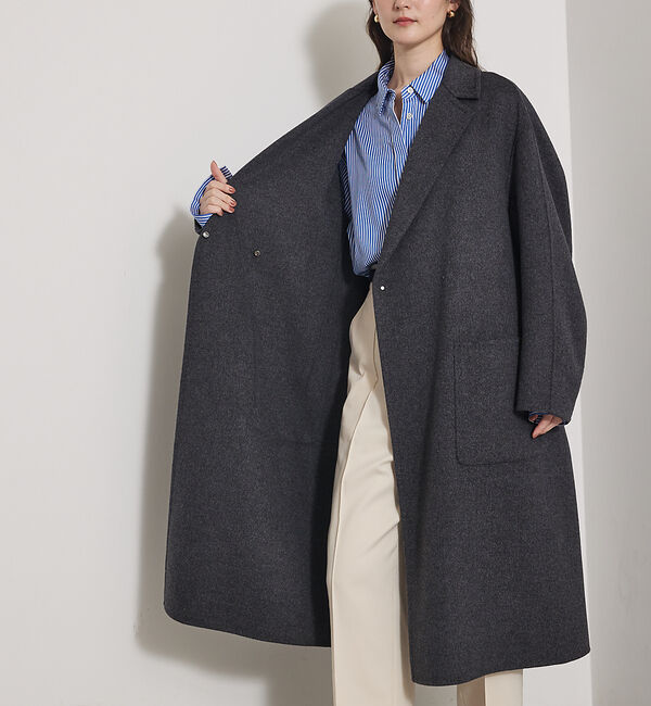 qualite「【毛玉になりにくい】ダブルフェイスチェスターコート」|その他|