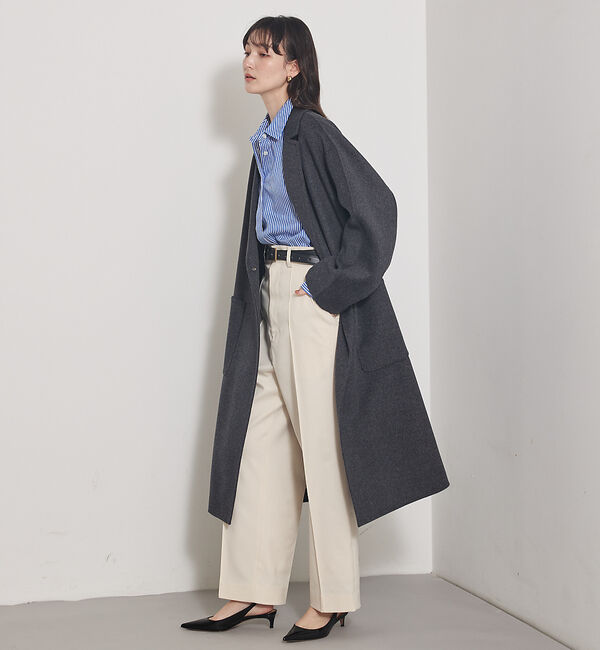 qualite「【毛玉になりにくい】ダブルフェイスチェスターコート」|その他|