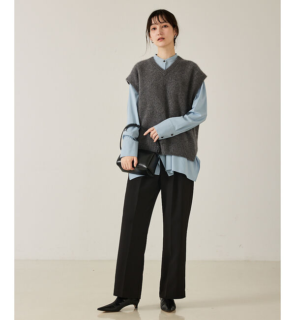 qualite「【重ね着を格上げ】フォックスウールジレ」|ベスト・ジレ|