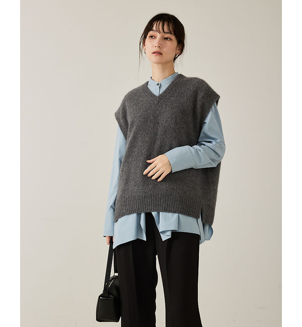 qualite「【重ね着を格上げ】フォックスウールジレ」|ベスト・ジレ|