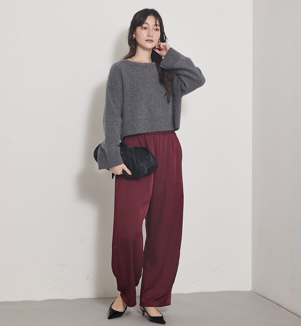 qualite「大人気ニット入荷！【新色登場！上質な肌ざわり】フォックスウールショートプルオーバ」|ニット・セーター|