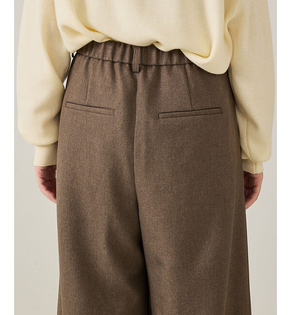 qualite「【大人のワイドパンツ】ウーリッシュツイルパンツ」|その他|