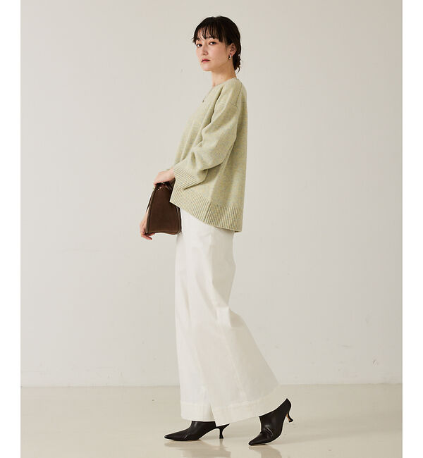 qualite「ハイウエストトラウザーデニム」|デニム|