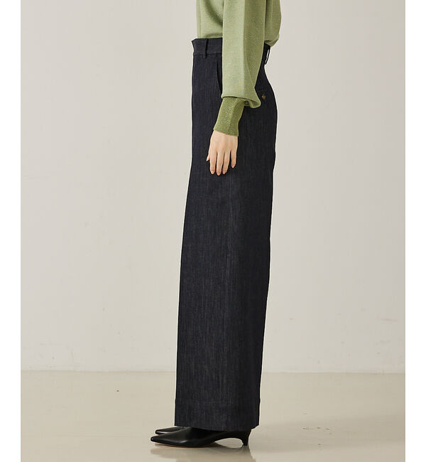 qualite「ハイウエストトラウザーデニム」|デニム|