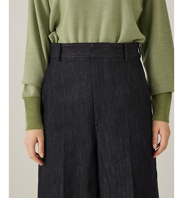 qualite「ハイウエストトラウザーデニム」|デニム|