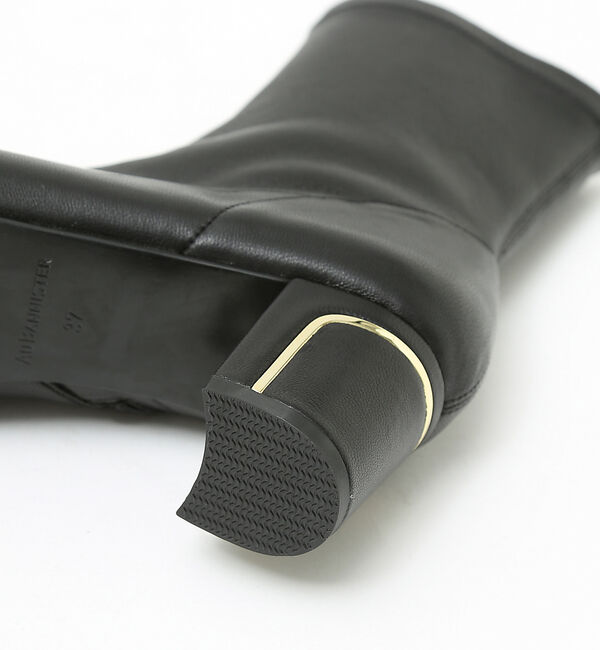 AU BANNISTER「【スノーソール/晴雨兼用】メタルラインヒールストレッチブーツ」|ショートブーツ|