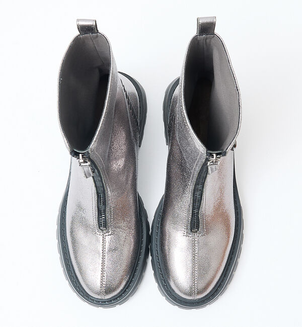 AU BANNISTER「軽量タンクソール フロントジップブーツ」|ショートブーツ|