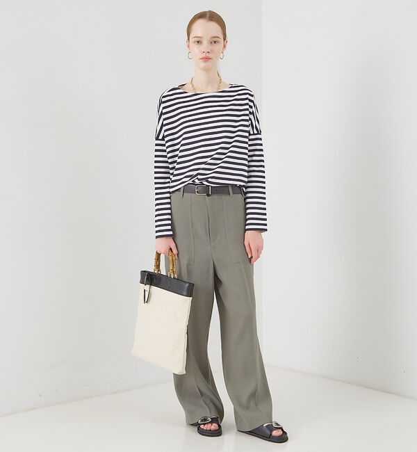 LOWELL things「バンブーハンドルファブリックトートバッグ」|トートバッグ|