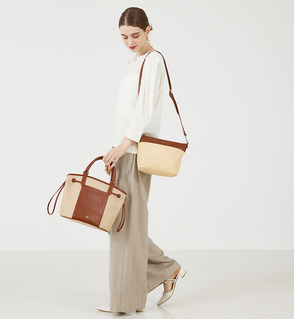 LOWELL things「Sheer/シアーメッシュ2WAYトート」|かごバッグ|