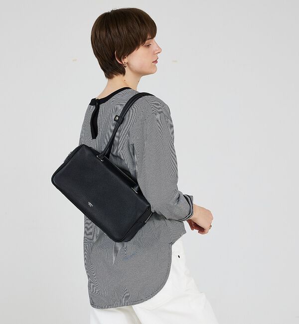 LOWELL things「Raffy/レザースクエアボストン」|ボストンバッグ|