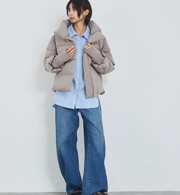 abahouse mavie「【WEB Domani掲載】袖リブシームレススタンドダウン/ロングセラー/定番/」|ダウン|