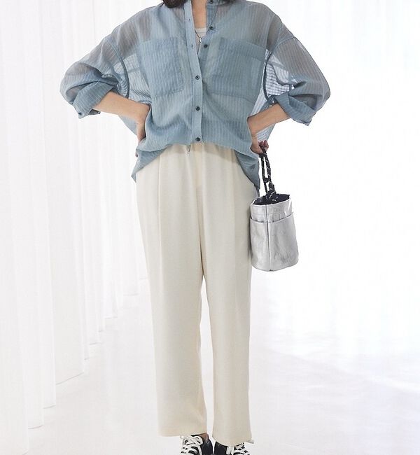 abahouse mavie「【セットアップ対応】クールタッチサテンゆるテーパードパンツ」|その他|