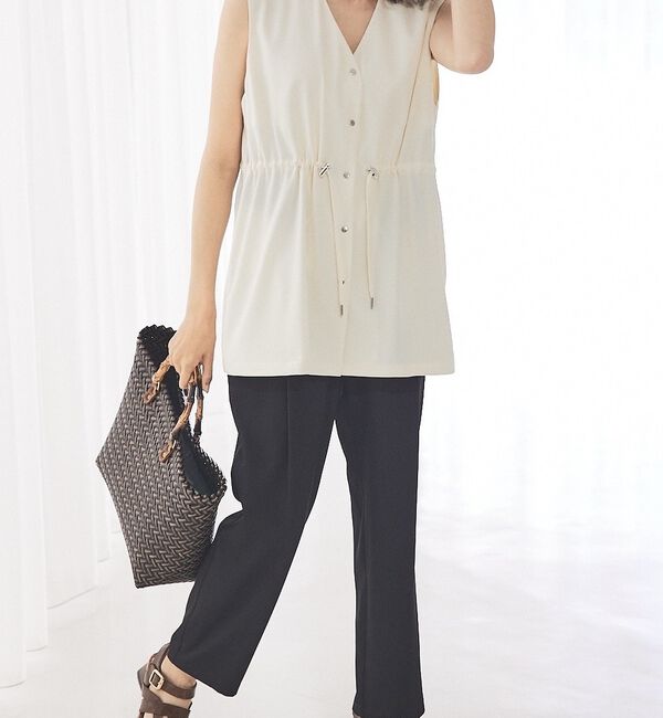 abahouse mavie「【セットアップ対応】クールタッチサテンゆるテーパードパンツ」|その他|