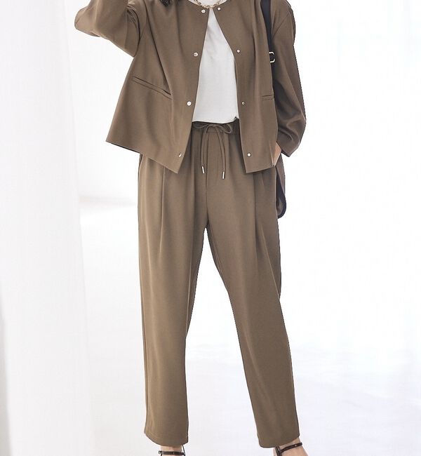 abahouse mavie「【セットアップ対応】クールタッチサテンゆるテーパードパンツ」|その他|