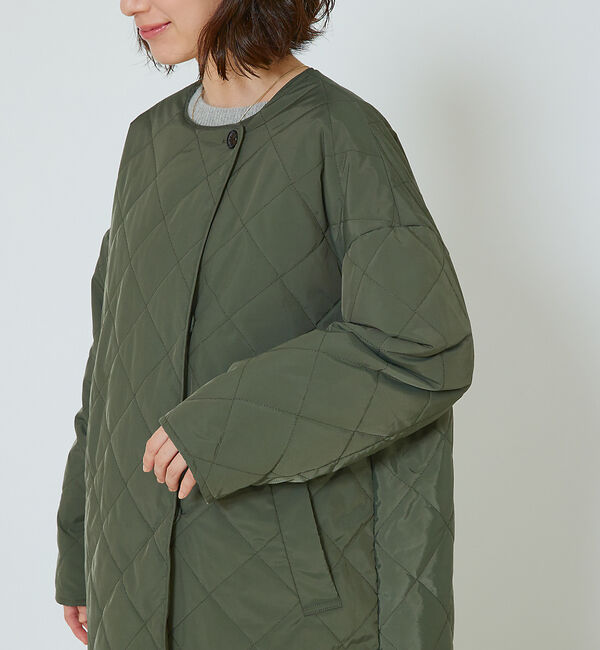 abahouse mavie「キルトリバーシブルコート」|ノーカラーコート|