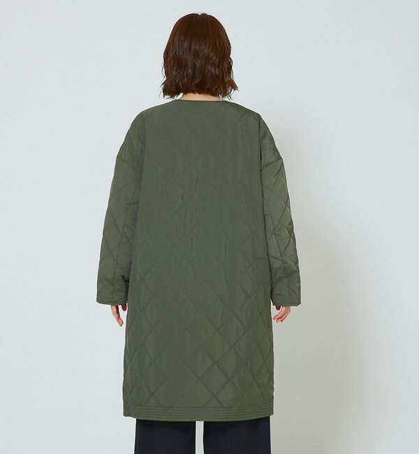 abahouse mavie「キルトリバーシブルコート」|ノーカラーコート|