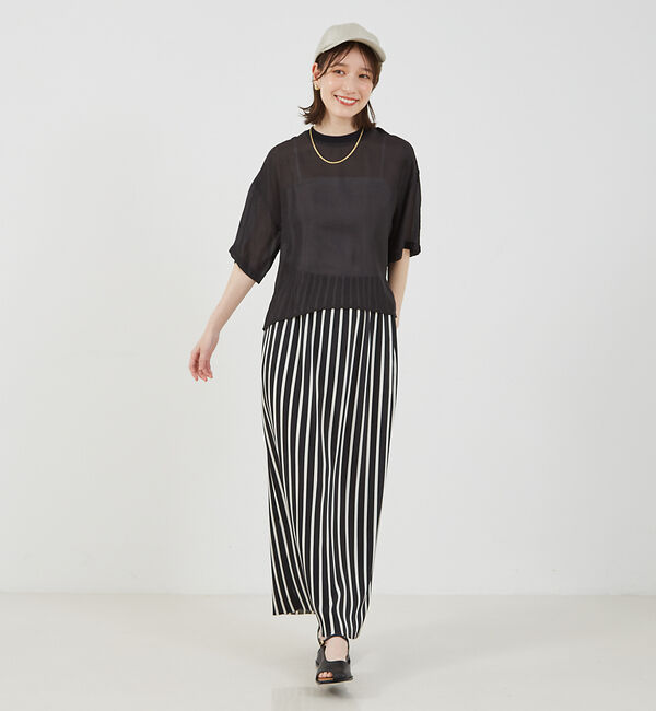 abahouse mavie「クリスタルプリーツナロースカート」|スカート|