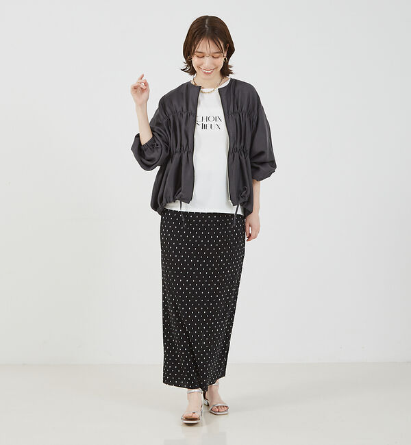 abahouse mavie「クリスタルプリーツナロースカート」|スカート|