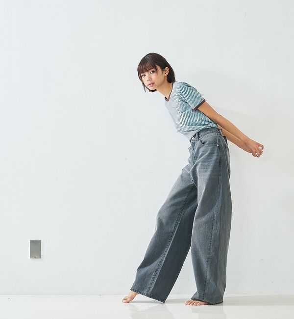 abahouse mavie「【GISELe 4月号掲載】ウォッシュドバレルジーンズ」|デニム|