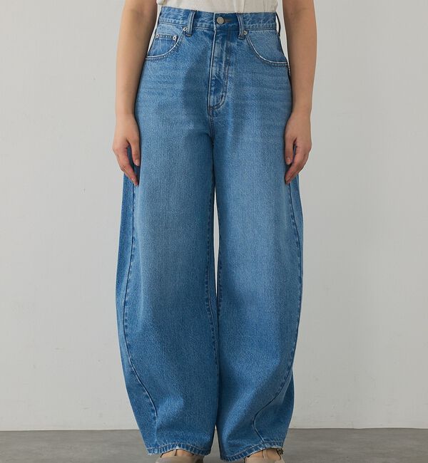 abahouse mavie「【GISELe 4月号掲載】ウォッシュドバレルジーンズ」|デニム|