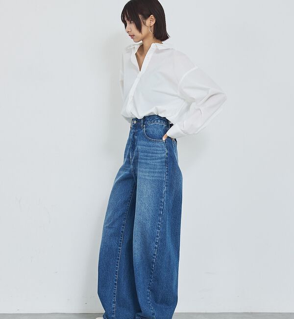 abahouse mavie「【GISELe 4月号掲載】ウォッシュドバレルジーンズ」|デニム|