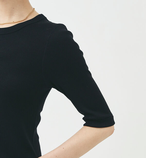 The Store by C' 「【COCUCA】ウォッシャブルシルクリブプルオーバー」|Tシャツ・カットソー|