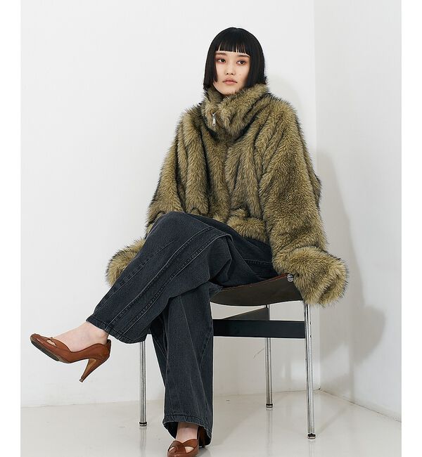 NOMINE「スタンドフェイクファーブルゾン」|ブルゾン・スタジャン|