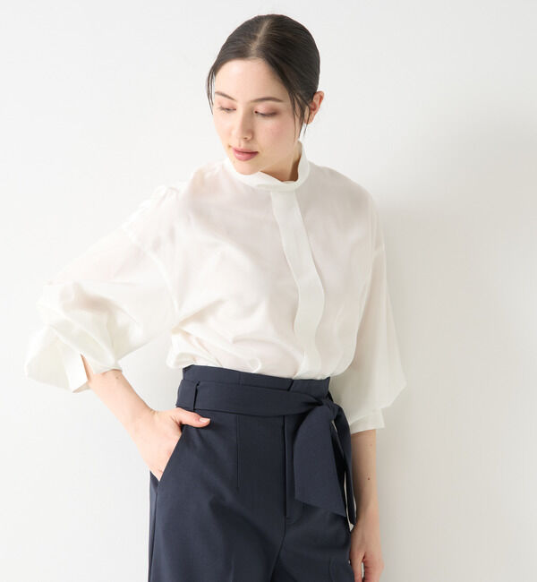 TIARA「ボリュームスリーブタックブラウス」|シャツ・ブラウス|