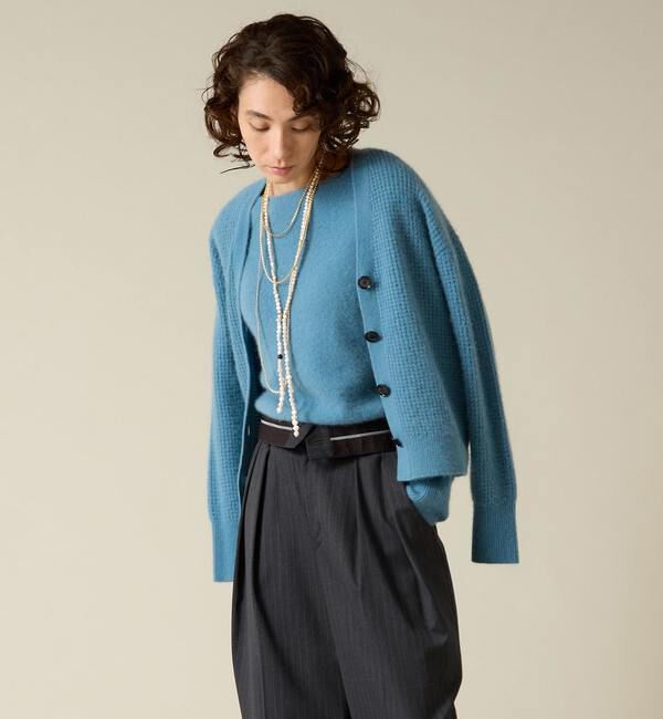 Liesse「フォックスウールカーディガン」|カーディガン|ブルー
