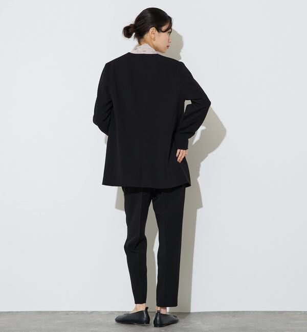 Liesse「【定番】ダブルクロスノーカラージャケット」|ノーカラージャケット|