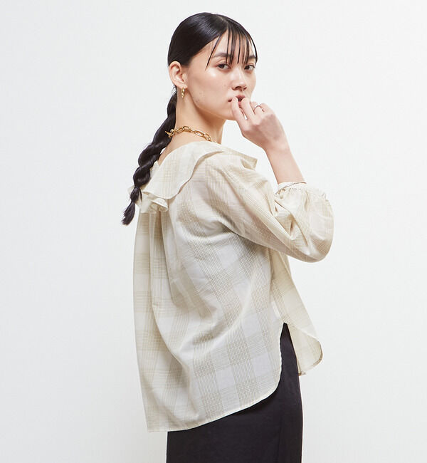 Soffitto「フリルカラーブラウス」|シャツ・ブラウス|