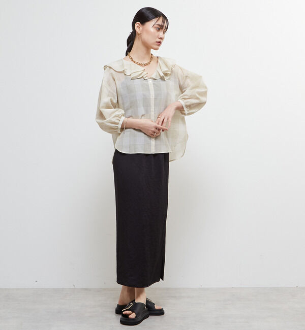 Soffitto「フリルカラーブラウス」|シャツ・ブラウス|