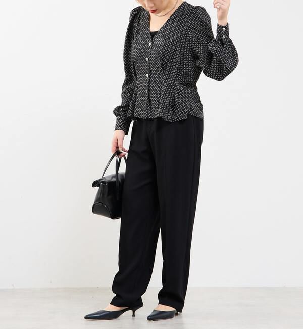 Soffitto「Vネックウエストタックブラウス」|シャツ・ブラウス|